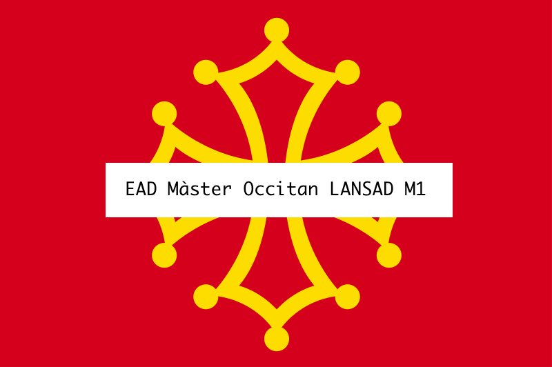 Course Image JW19OC - Occitan  LANSAD Master 1 EAD